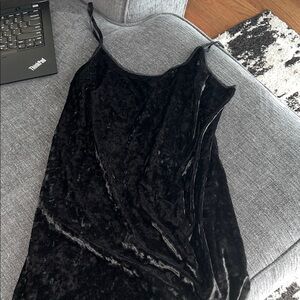 Elegant Black Velvet Women's night gown